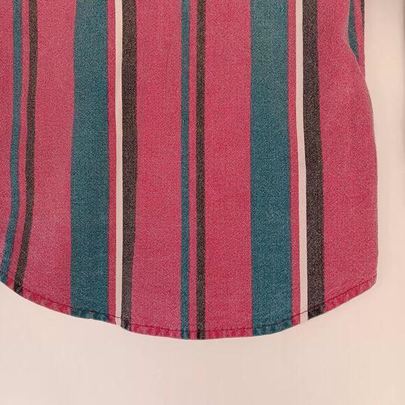 Vintage Wrangler Brush popper Shirt Boy Sz 5 Western Rodeo Retro Festival Stripe - Picture 7 of 9